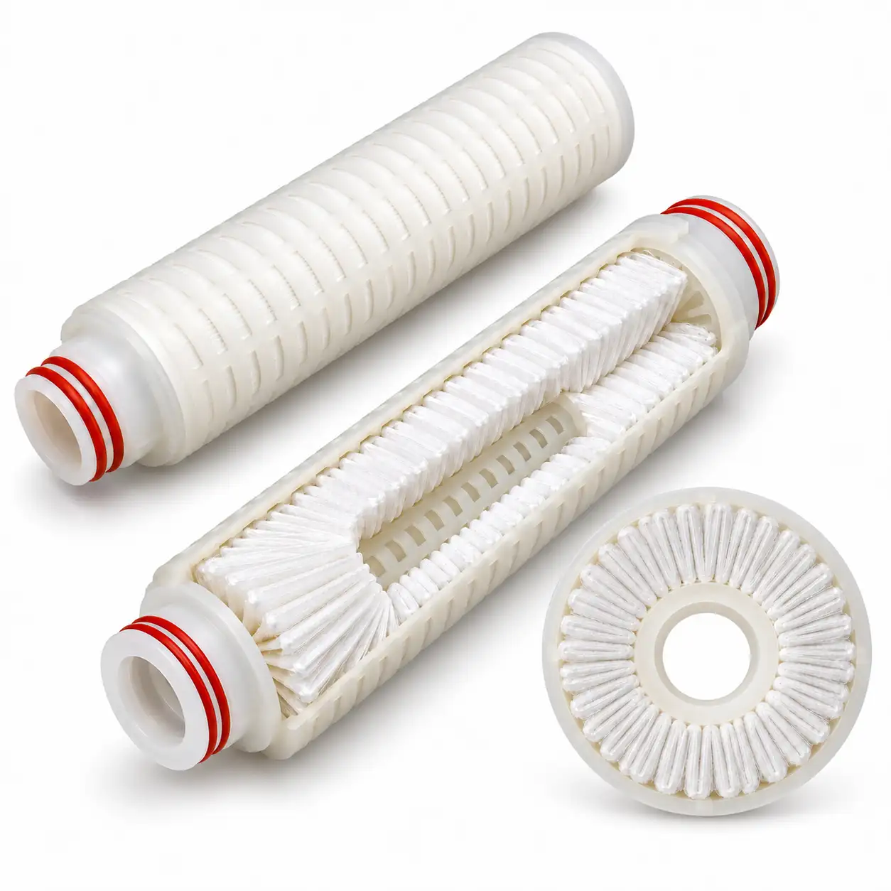 pleated polyester filter cartridge